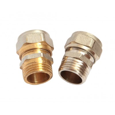 Custom Brass Pipe Fitting Coupling Hose Connector Male Thread Ring for Water Meter Coupling